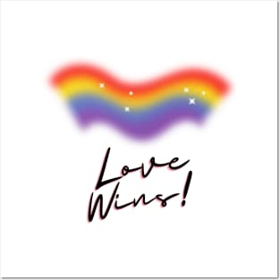 Rainbow pride love winds LGBTQ ally Posters and Art